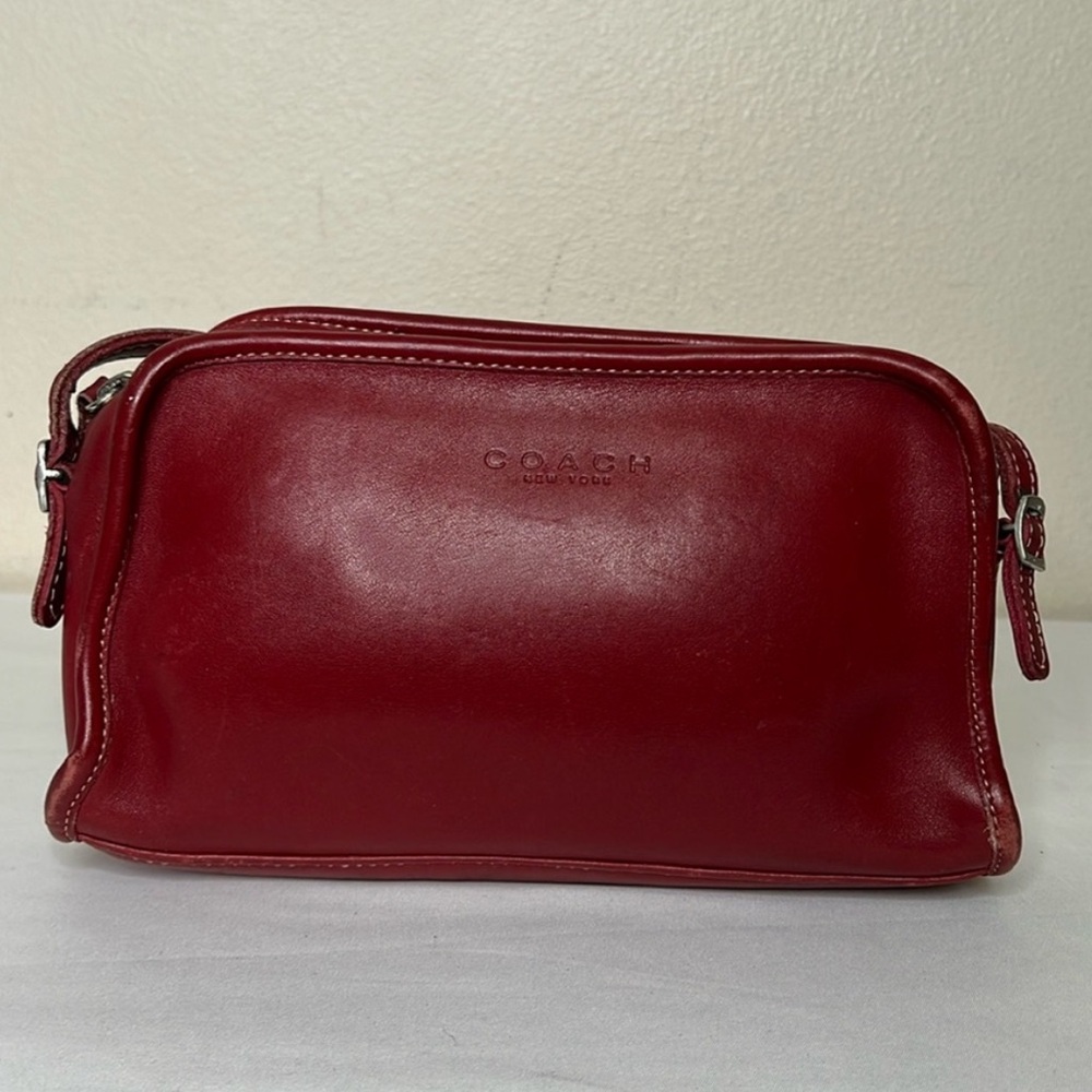Rare Red Vintage Mimosa Zip Coach Crossbody